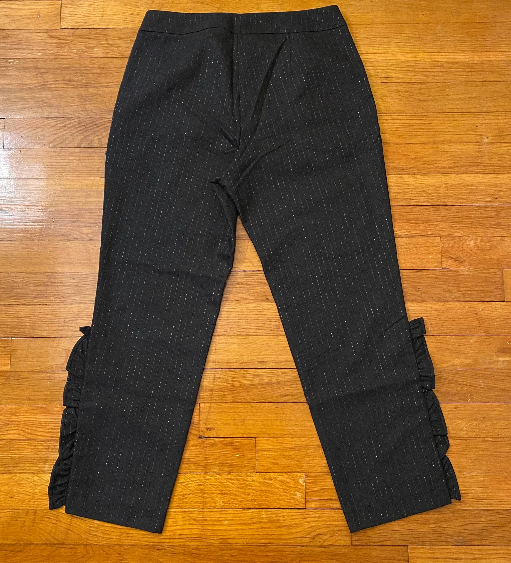 Blue Sparkle Pants With Ruffles - Image 2