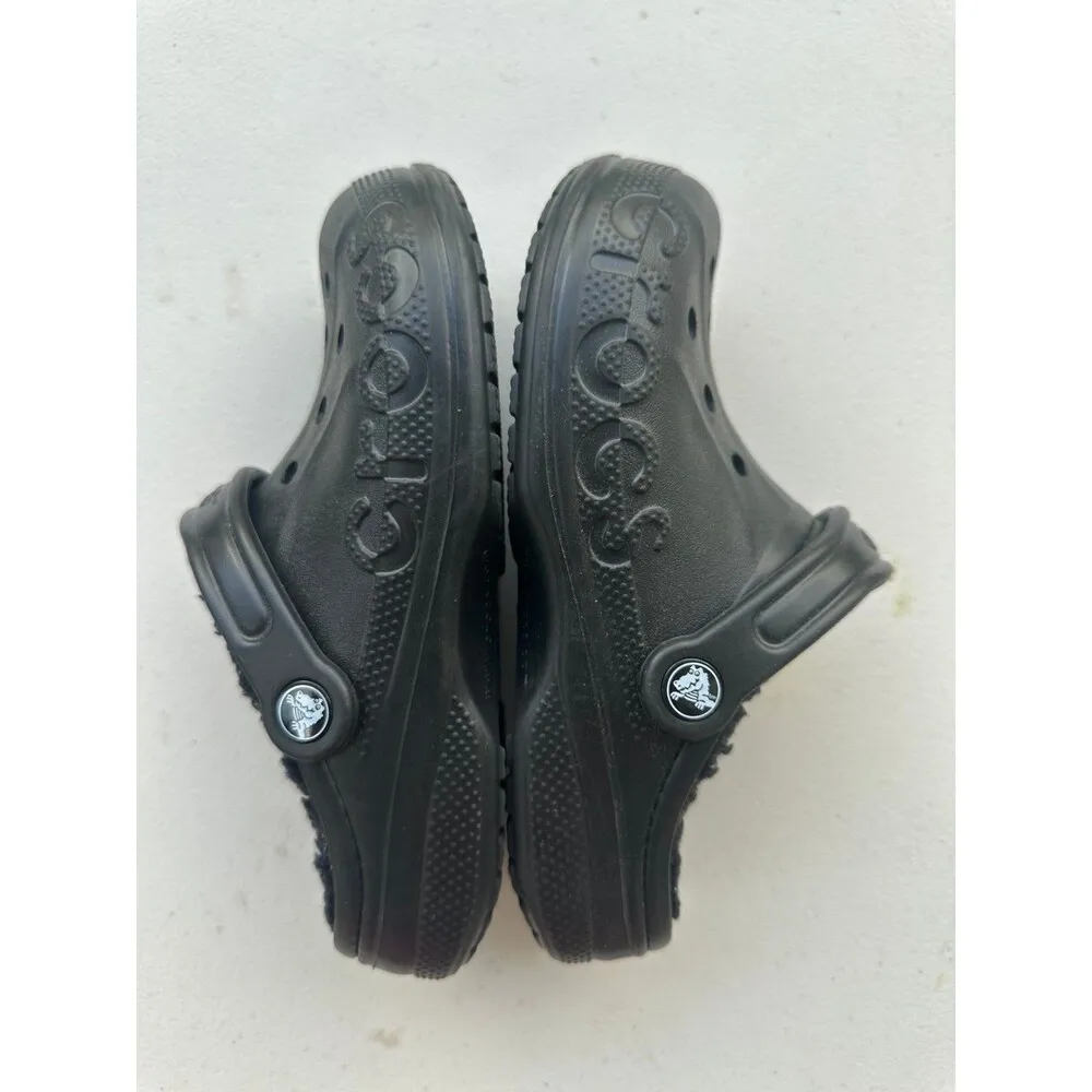 Crocs Unisex Adult Dual Comfort Baya Lined Fuzzy Plush Fleece Clog Slippers W6 - Image 4