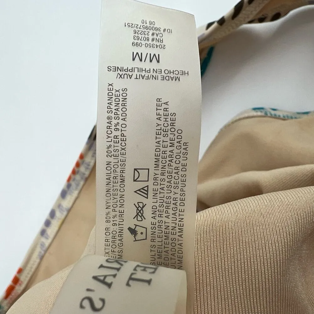 Victoria’s Secret Bikini Set Top Triangle Paisley Soft Padded colorful medium - Image 3