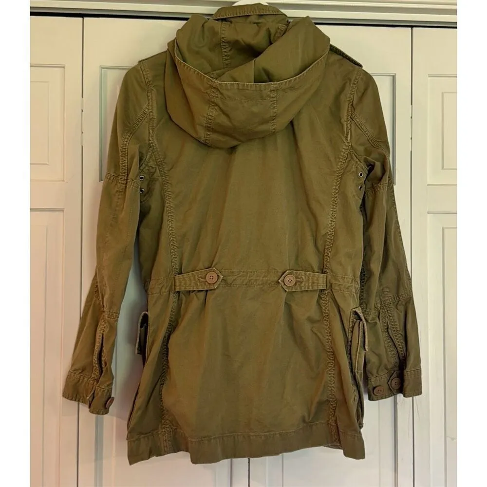 J.Crew olive green cargo zipper pocket front jacket size xs Green - Image 9