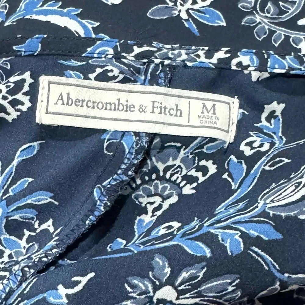 Abercrombie and Fitch Paisley Print Mini Blue Dress Women’s Medium - Image 2