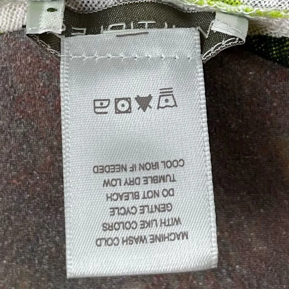 NWT Multiples Going Green Sheer Open Front Zebra Cardigan Large - Image 9