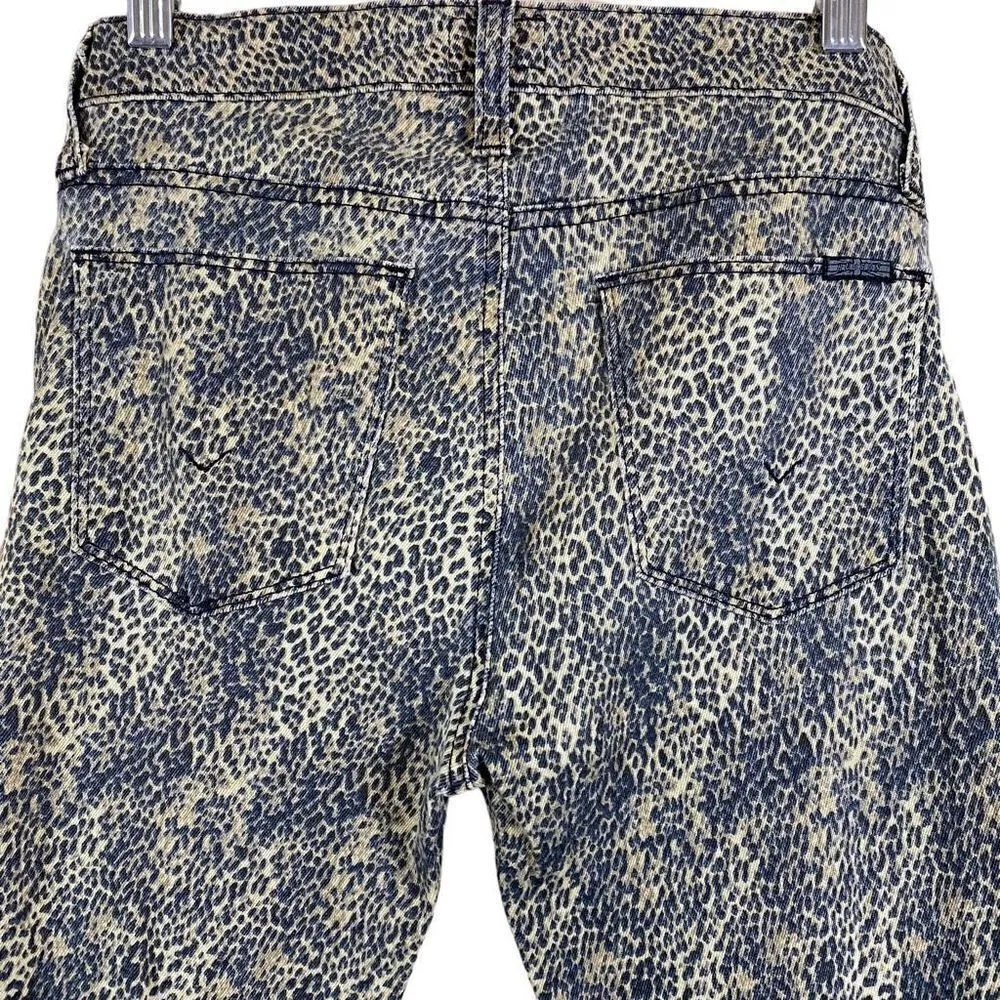 HUDSON Cheetah Print Nico Super Skinny Mid-rise Jeans - Image 5