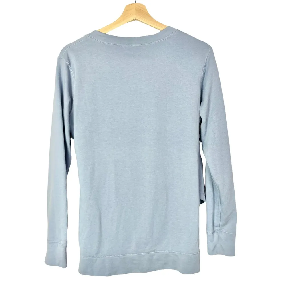 Old Navy Active Light Blue Surplice Wrap Knit Pullover S - Image 2
