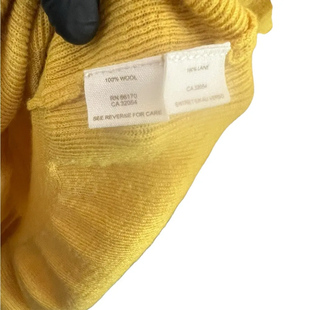 Free People Mustard Yellow Wool Dress Ruffle Bell Sleeved Womens Size XS *flaws - Image 4