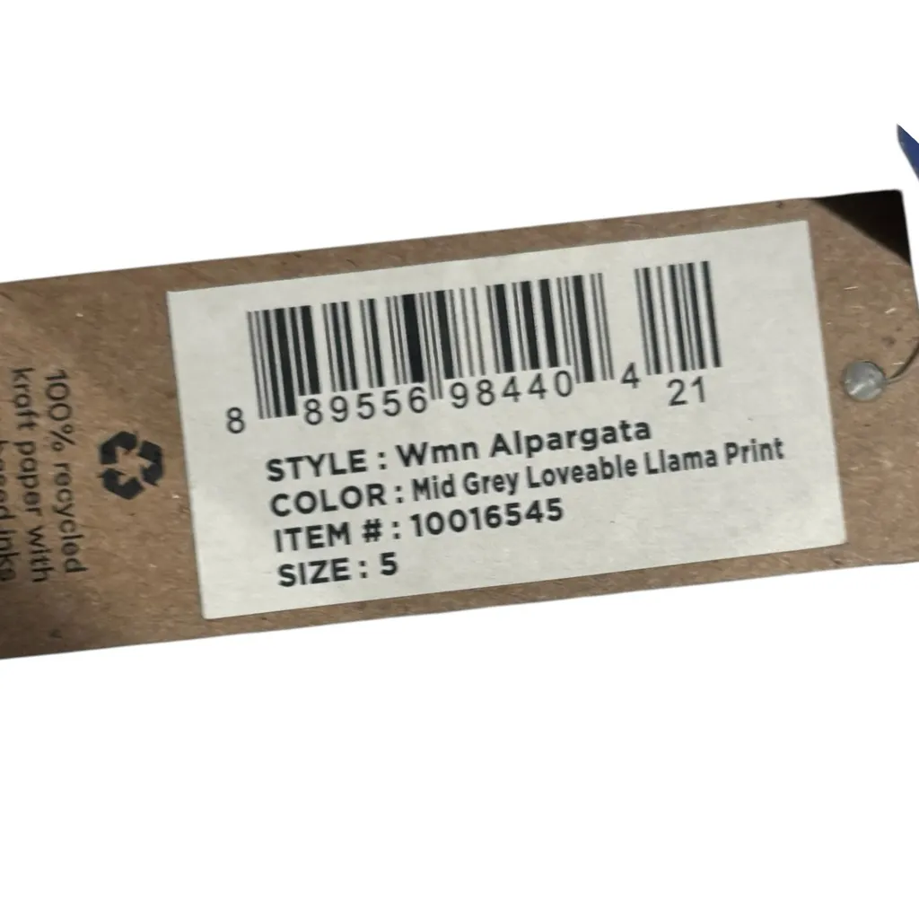 TOMS Alpargata Mid Gray Lovable Llama Print Slip-On Shoes, Size 5 (NEW) - Image 4