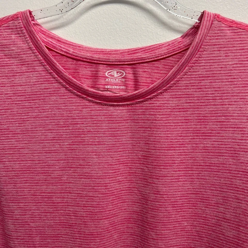 Athletic Works Pink Crystal Stripe Long Sleeve Tee - Image 2