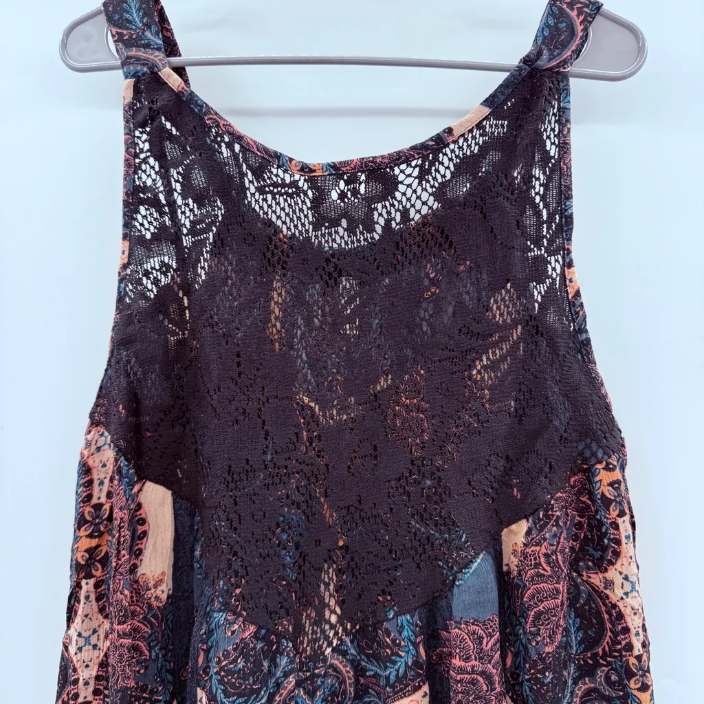 Free People‎ Intimately Count Me In Trapeze Sleeveless Tunic Top in Black Combo - Image 4