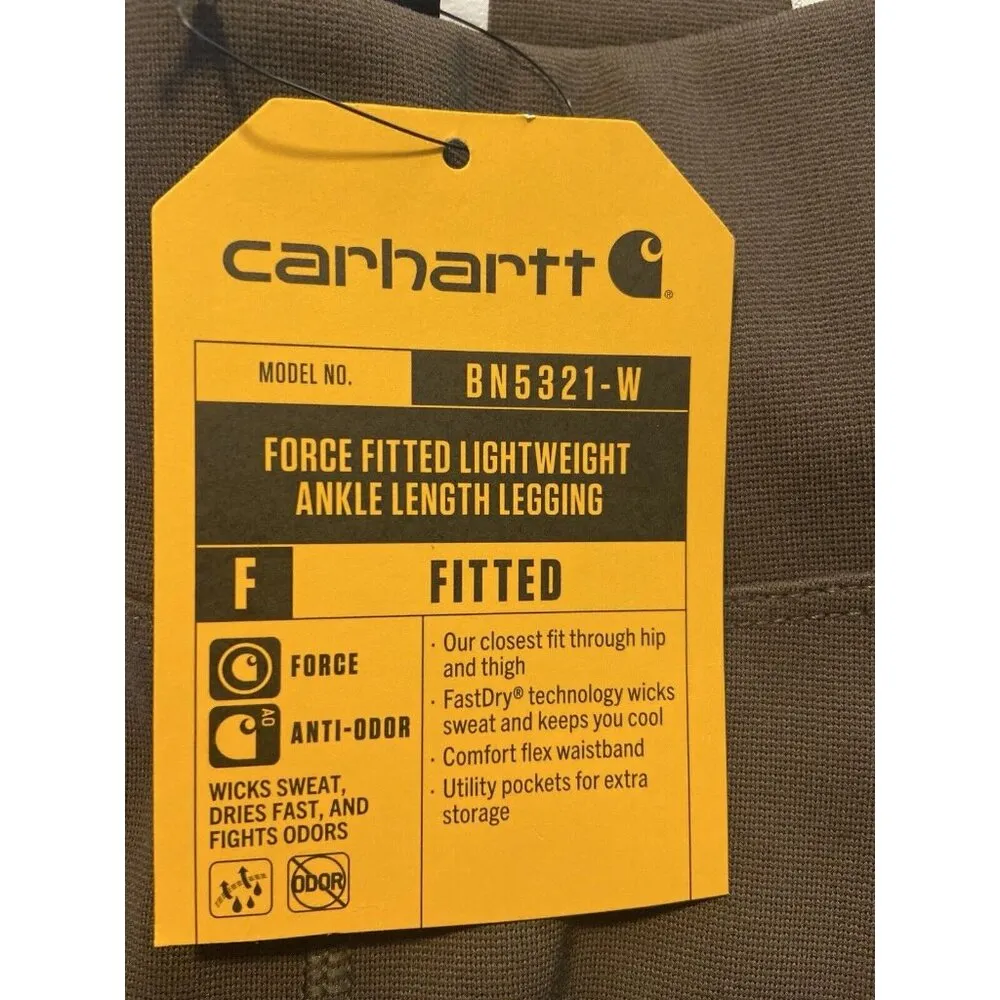 Carhartt Women’s Force Fitted Lightweight Utility Legging Olive Green XS NWT NEW - Image 14