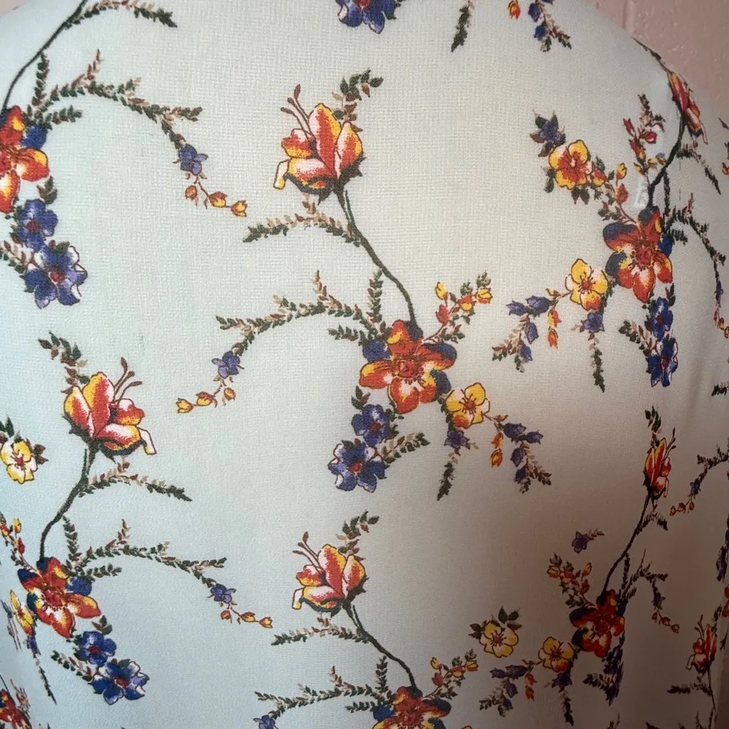 DR2 Daniel Rainn Women's Mint Blue Floral Kimono Wrap Green Size 2X - Image 6