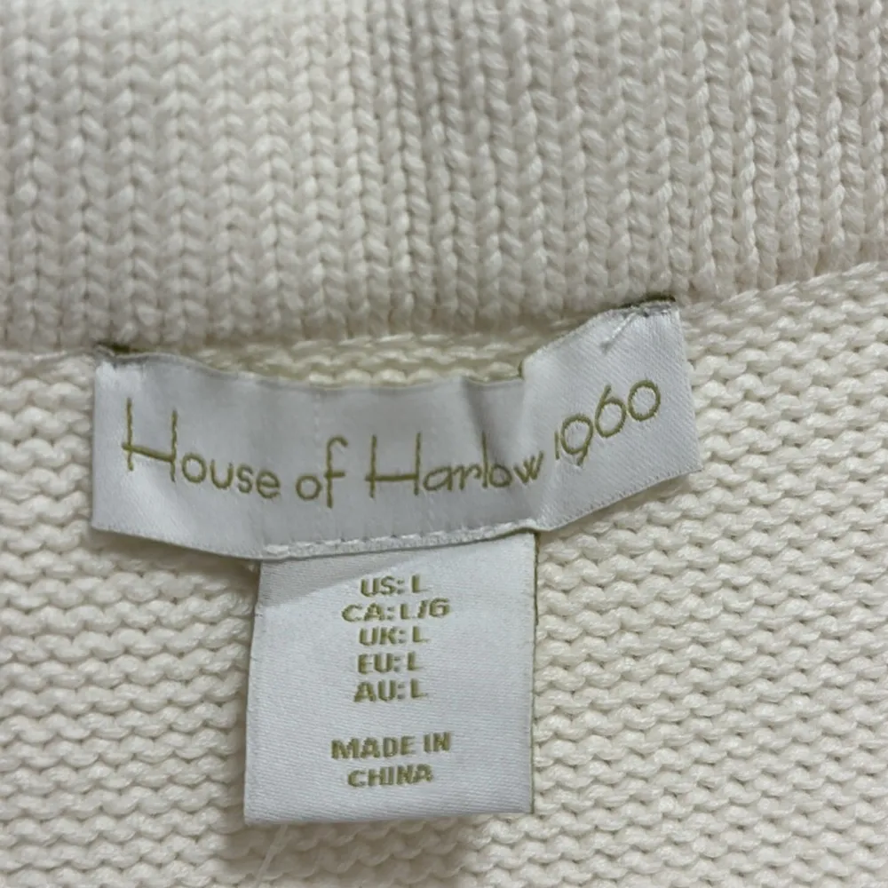 House of Harlow 1960 White Laser Cut Crotchet Top and Midi Skirt Size Large - Image 9