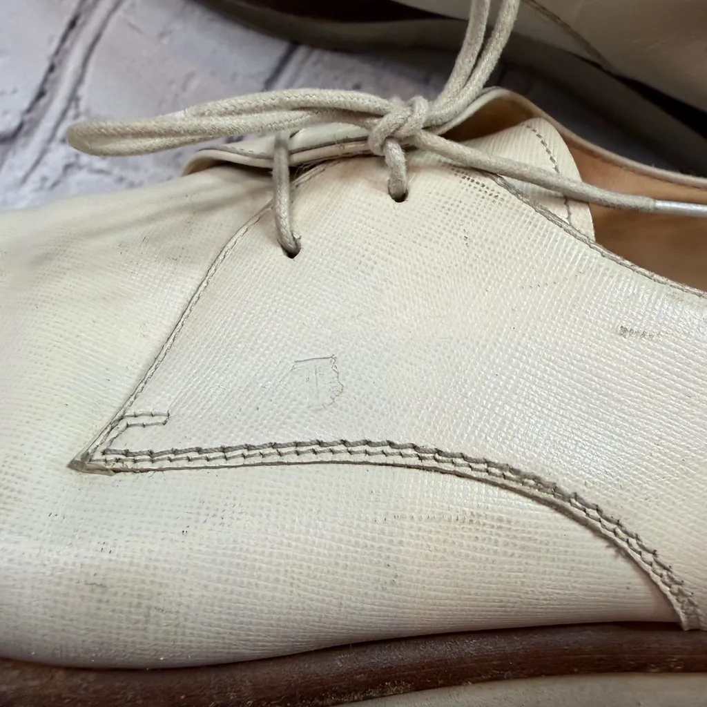 Tod’s Womens Derby Shoes Oxford Size 40 Leather Preppy Office Work Minimalist - Image 6