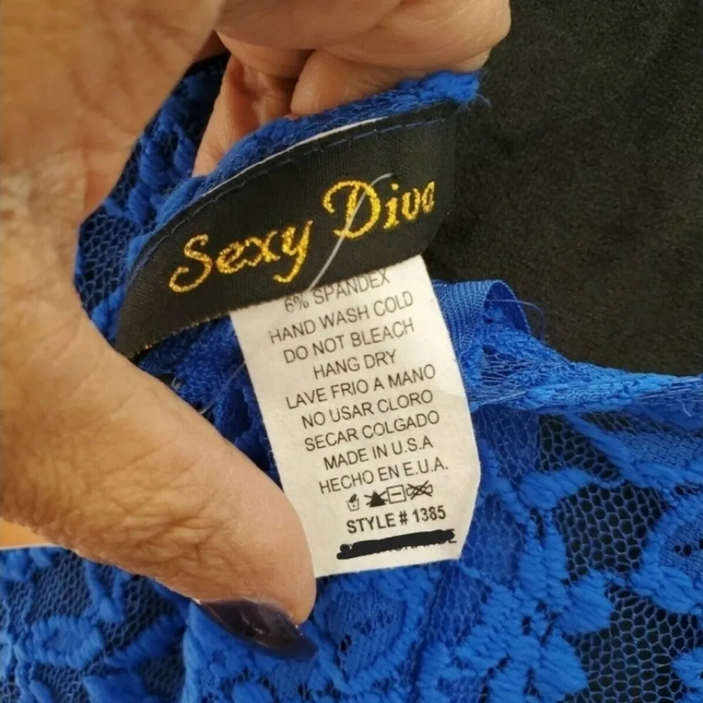 Boutique Sexy Diva Women Blue & Black Polyester Long Sleeve Long Maxi Dress M Size M - Image 12