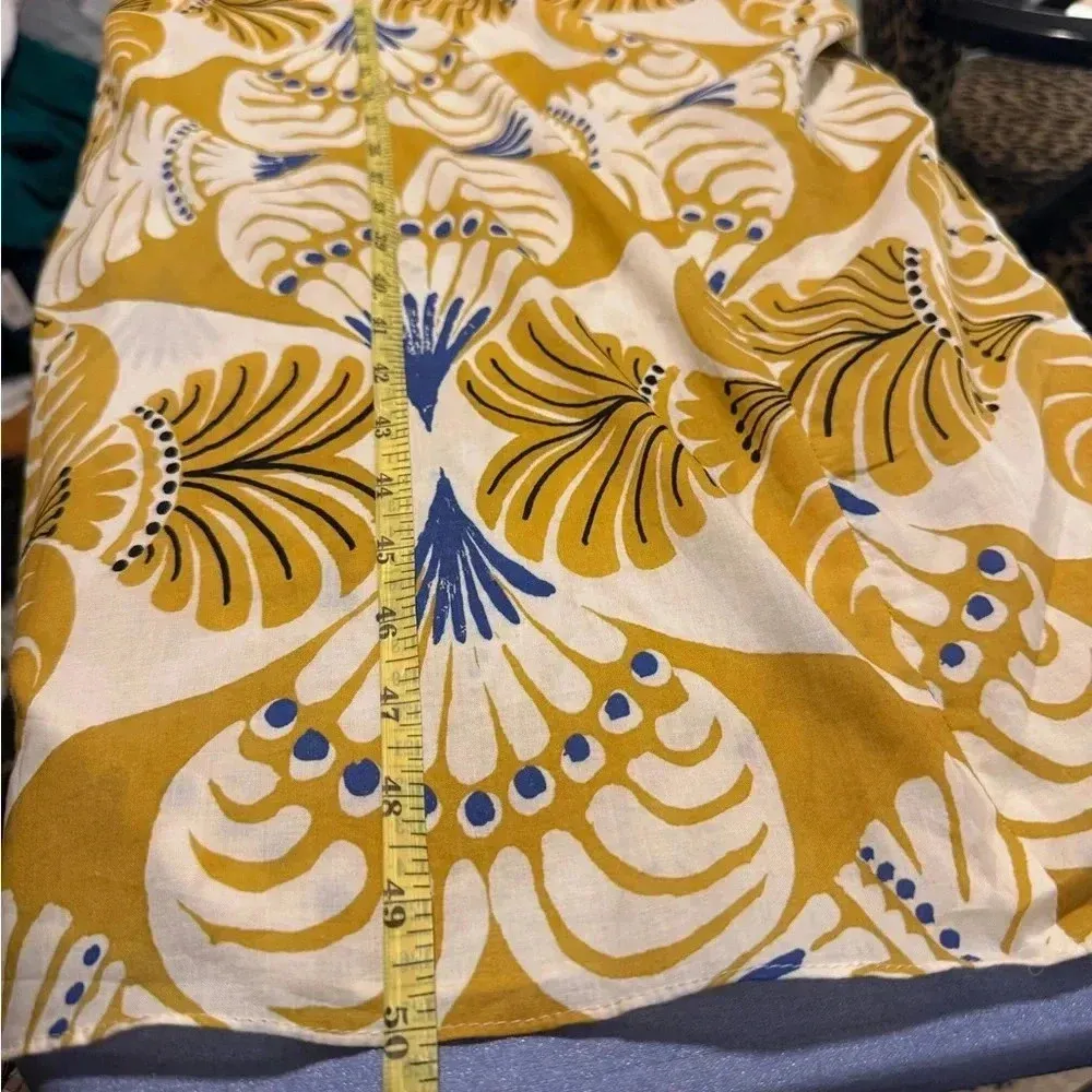 NWT Zara Yellow and White Patterned Women's Dress - Image 6