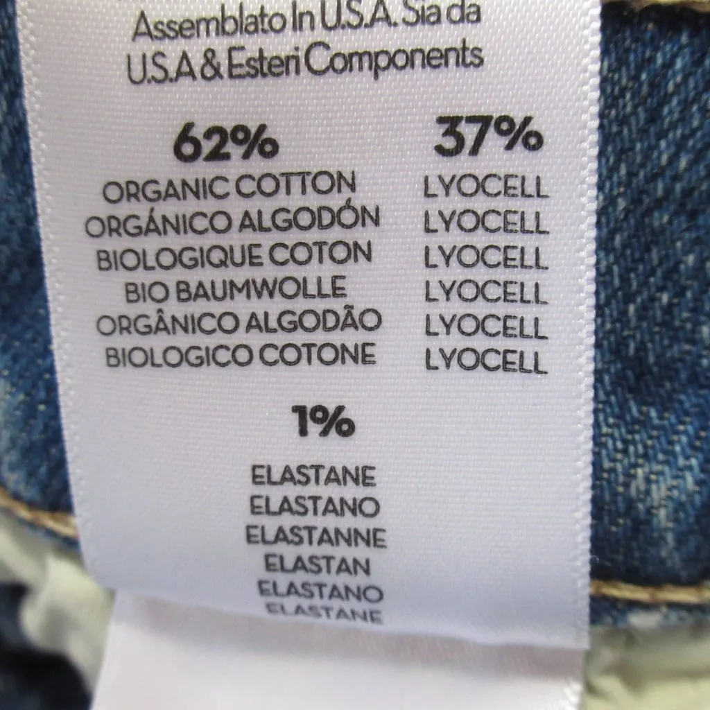 NWT Mother Mid Rise Dazzler Ankle in Tropic Like It's Hot Crop Stretch Jeans 28 Blue - Image 5