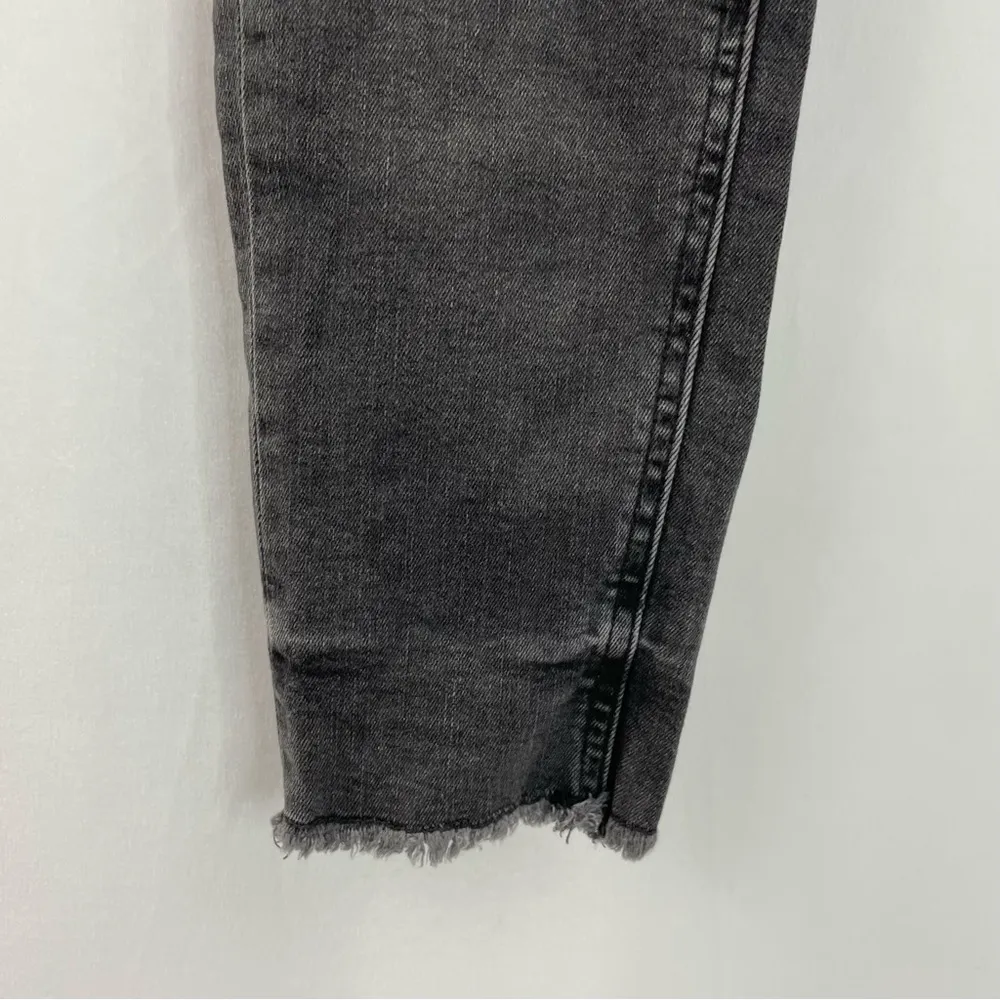 Raw Hem Distressed Denim Skinny Jeans Grey Size 4 - Image 7