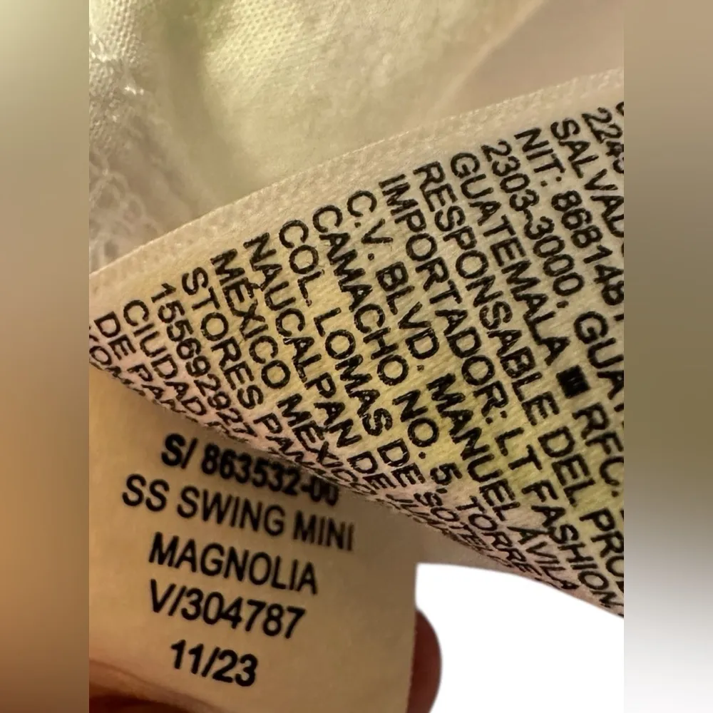 Dyers Hand Tie Dyed White Tee Shirt Swing Dress Cotton Side Seam Pockets XS - Image 9