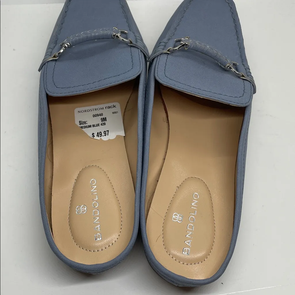 Bandolino Venye Light Blue Flat Mules 9 - Image 4