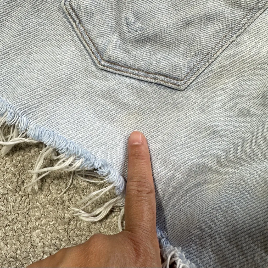 Hudson Women’s Sade Cut Off Denim Shorts High Rise Frayed Hem in Trea Size 24 - Image 16