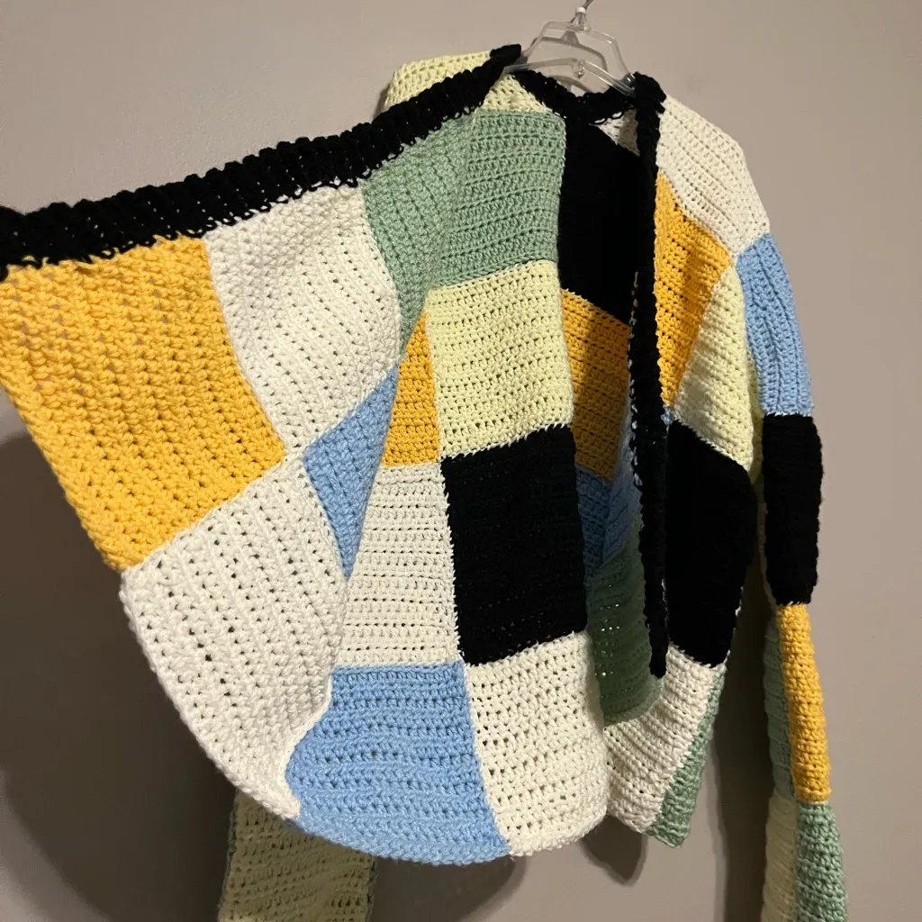 Handmade crotchet Granny Sweater (measurements included) Yellow Size undefined - Image 2