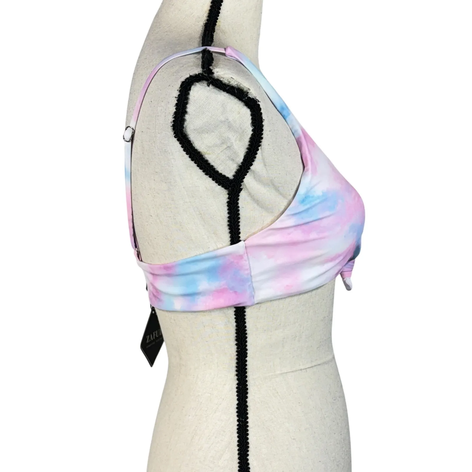 Zaful SZ 6 Bandeau Bikini Swim Top Tie-Dye Padded Cups Adjustable Straps Knotted - Image 3