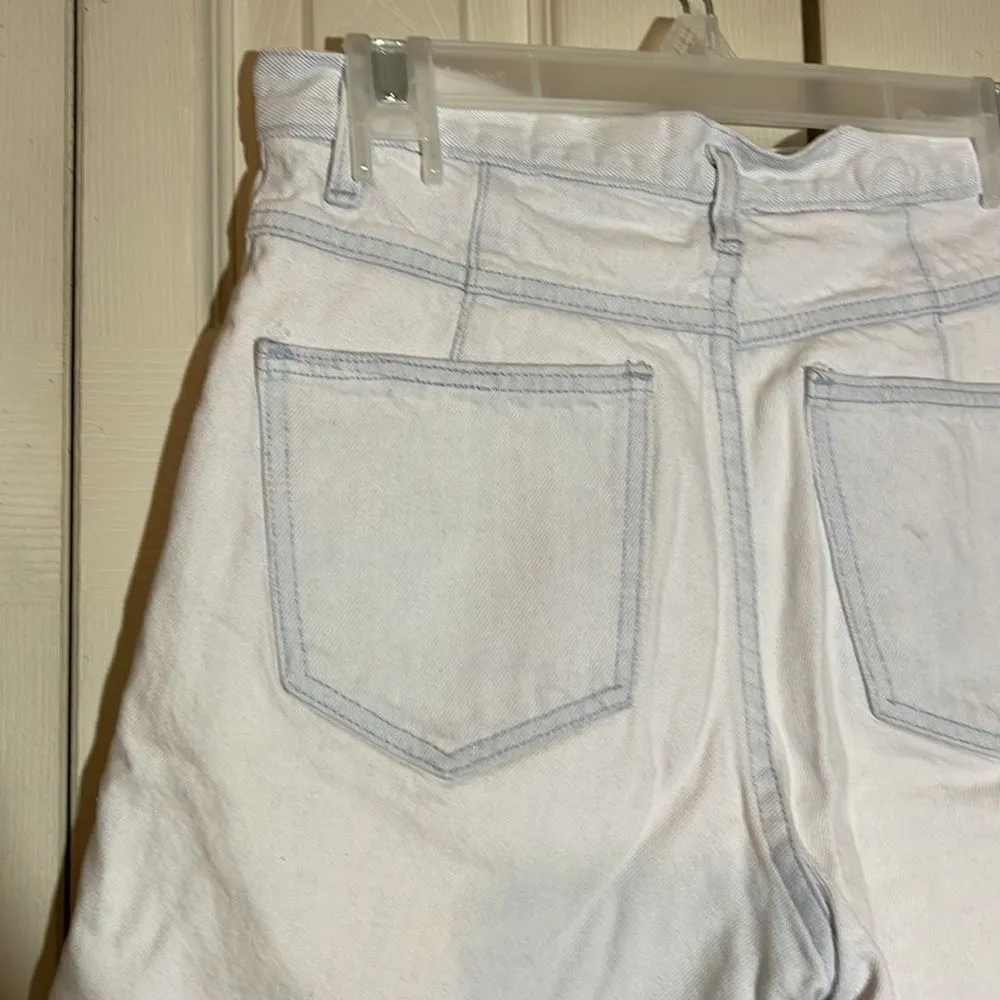 Vintage Cafe la Vie 1980s Faded Light Blue Wash Denim Shorts Waist 28 High Rise - Image 9
