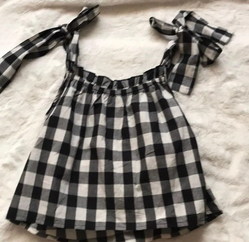 black plaid cami top - Image 3