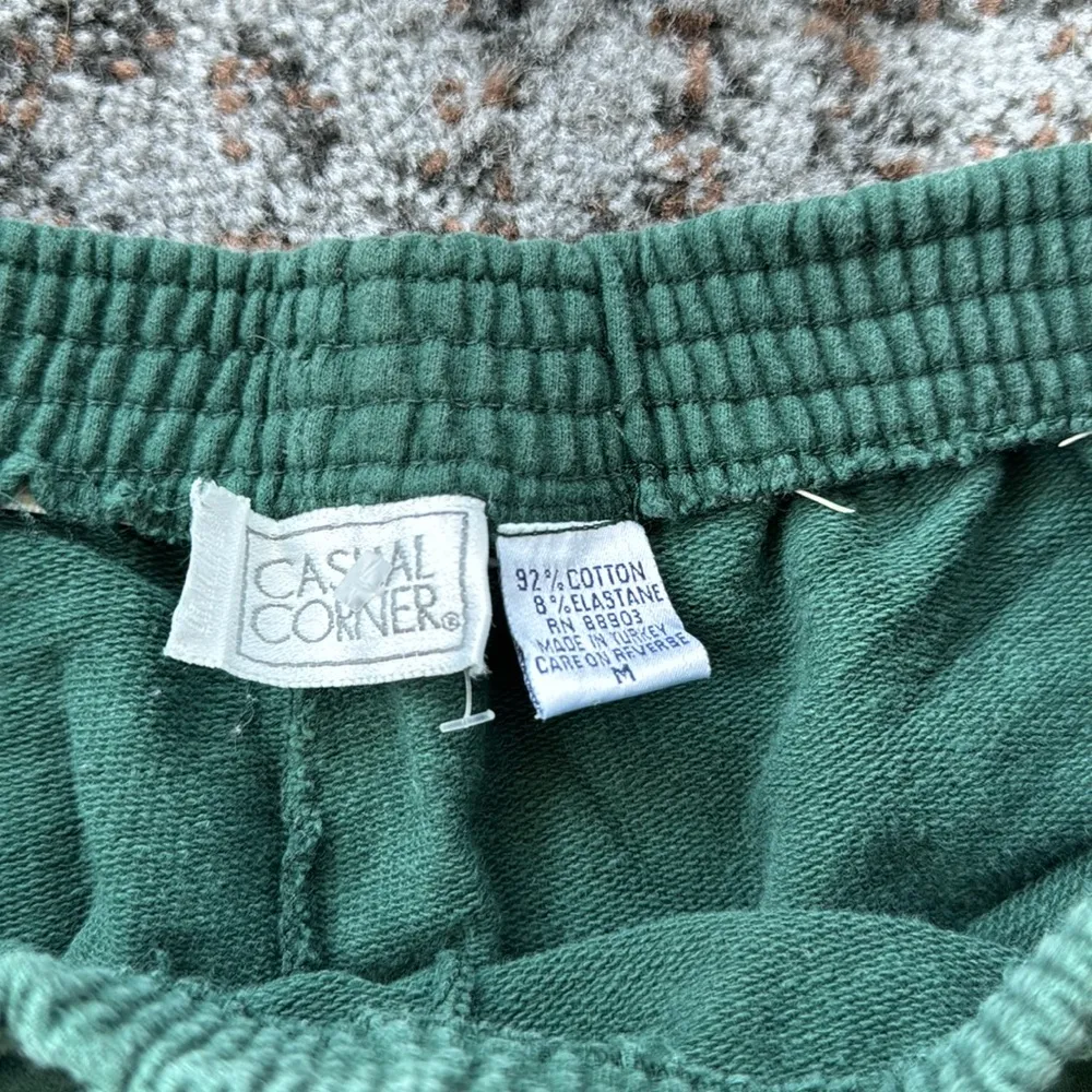 Casual Corner Vintage Sweatpants Green Medium - Image 3
