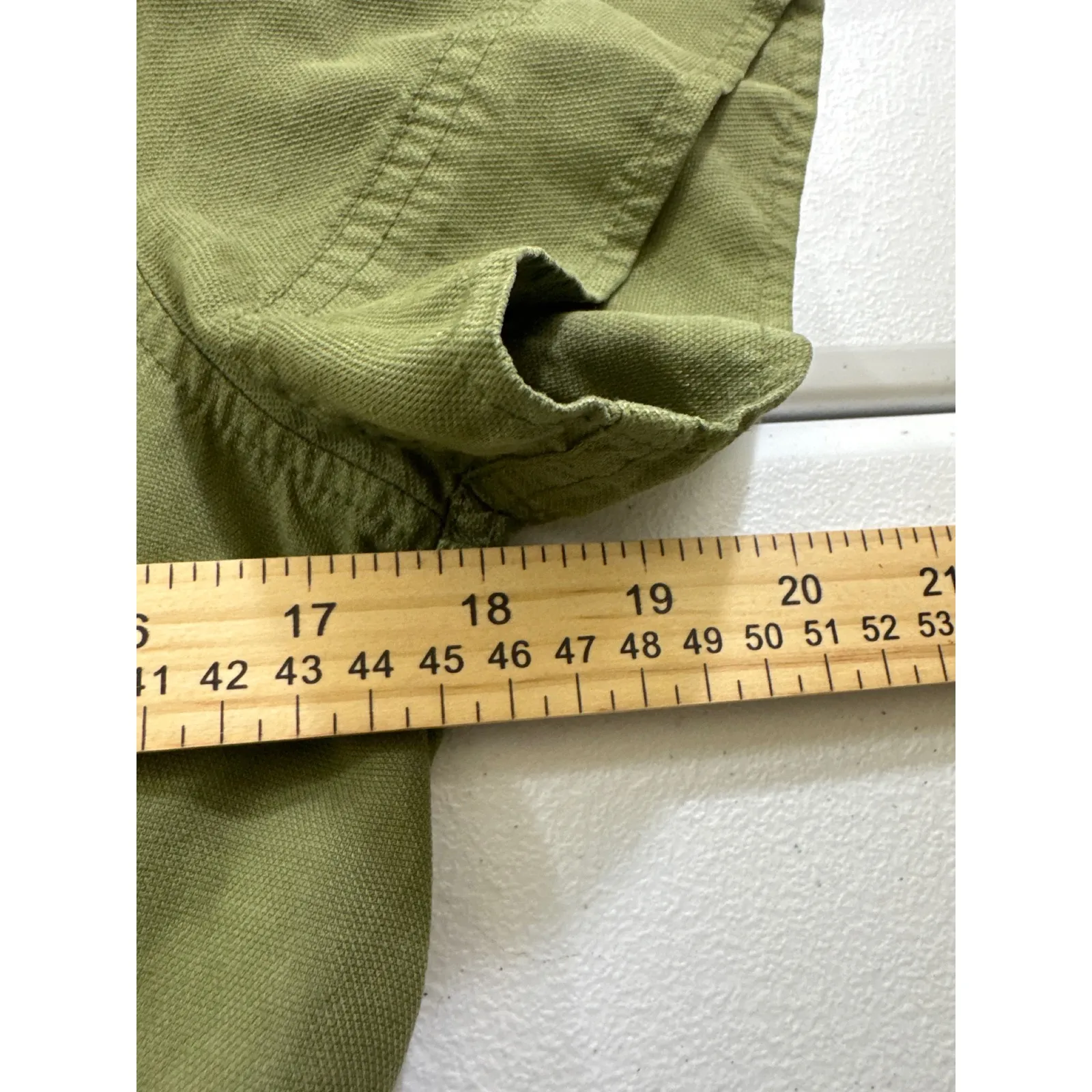 J. Crew Olive Green Utility Shirt Dress Lyocell Button Front Short Sleeve Size 8 - Image 5