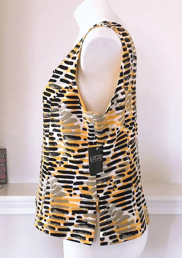 Kasper Helix Scuba Crepe Top, Size 12, NEW w/Tag Yellow - Image 4