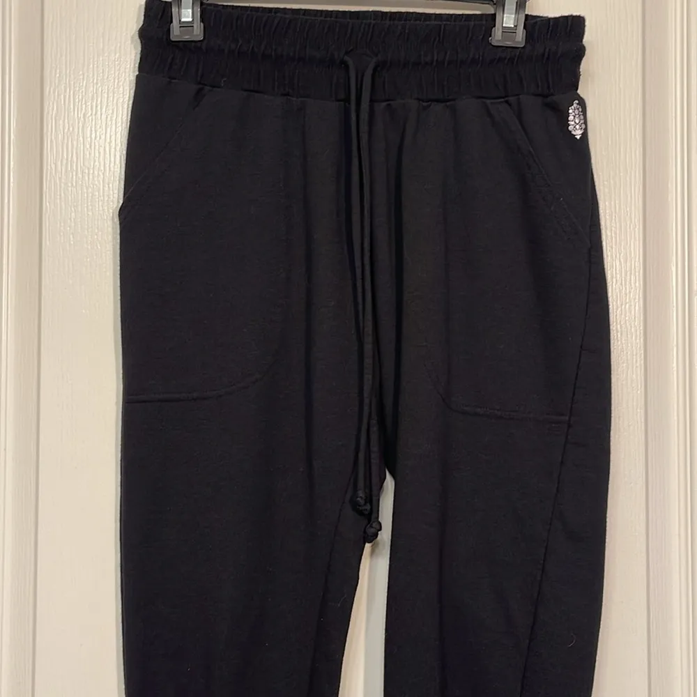 FP Movement Sunny Wash Black Skinny Jogger Pants Free People Small EUC #CA - Image 3