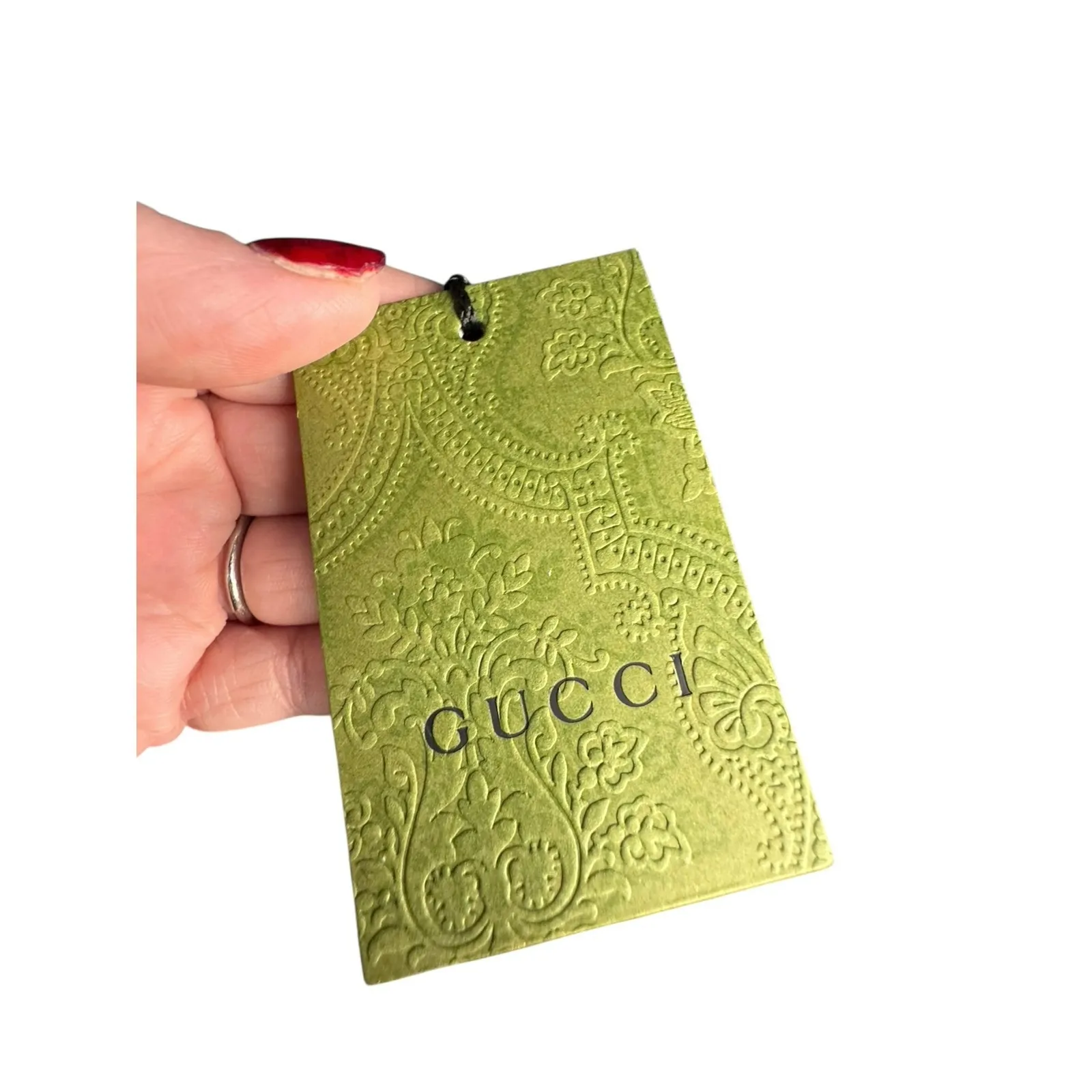 Gucci NWT Nikky Wool GG Monogram Web Stripe Scarf in Grey - Image 9