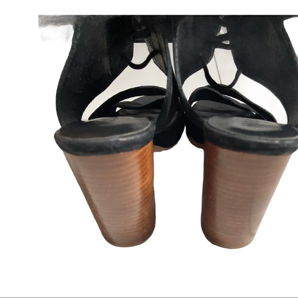 M4D3, FREE PEOPLE, Madi Stacked Block Heels, Black‎ - Image 2