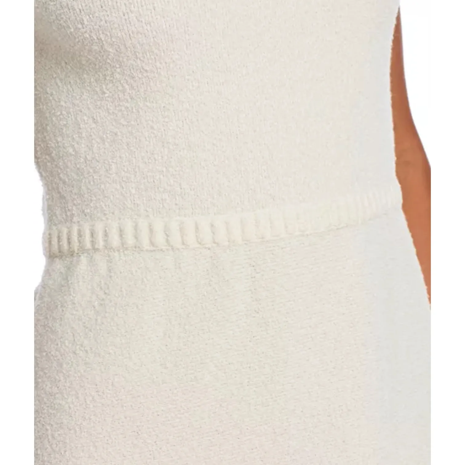 AQUA Women's Cream Textured Short Sleeve Fit & Flare Mini Dress -‎ XXL - Image 5