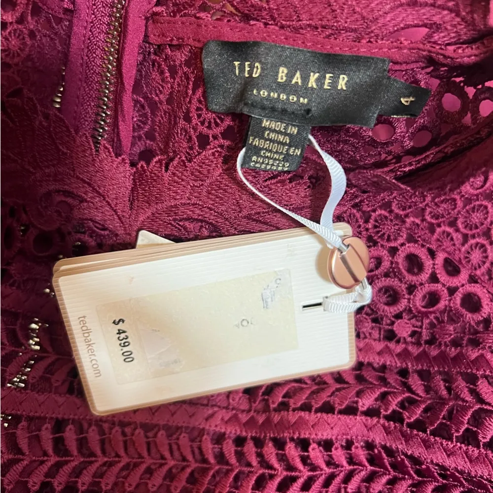 NWT Ted Baker Lucila lace panel bell sleeve dress Sz 10 - Image 6