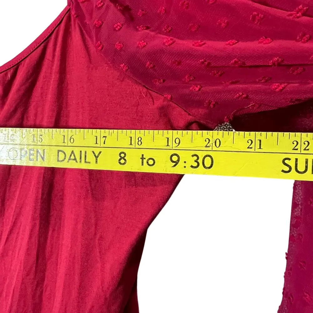 Zeagoo Women's long Puff Sleeve Ruffle Trim Tops Bodysuit Sexy Leotard Size XXL - Image 3