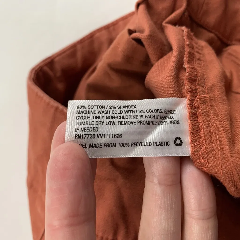 A New Day Terracotta Stretch Canvas High Rise Wide Leg Trouser Pant 8 - Image 4