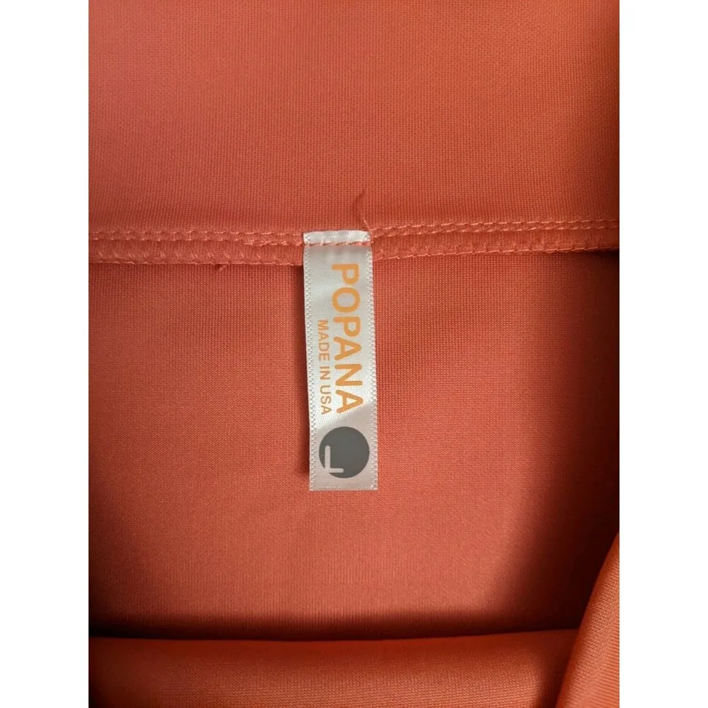 Popana High Waisted Knee Length Stretchy Pencil Skirt Pink Sz Lrg Corp Preppy Size L - Image 6