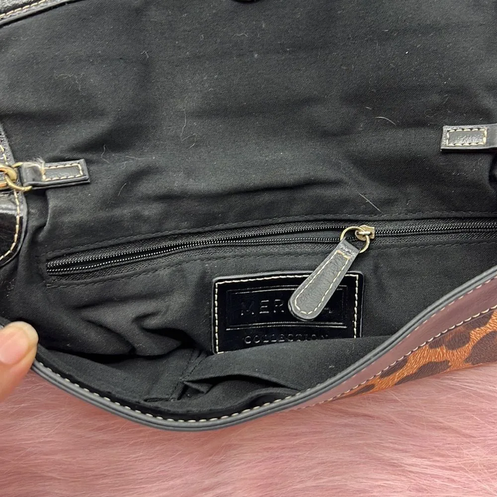 Merona animal print snap button short strap purse - Image 3