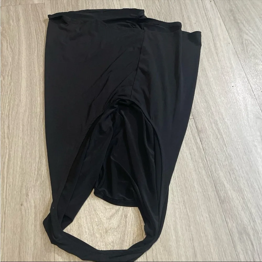 Black Ruched Halter Babydoll Top Size XL - Image 3