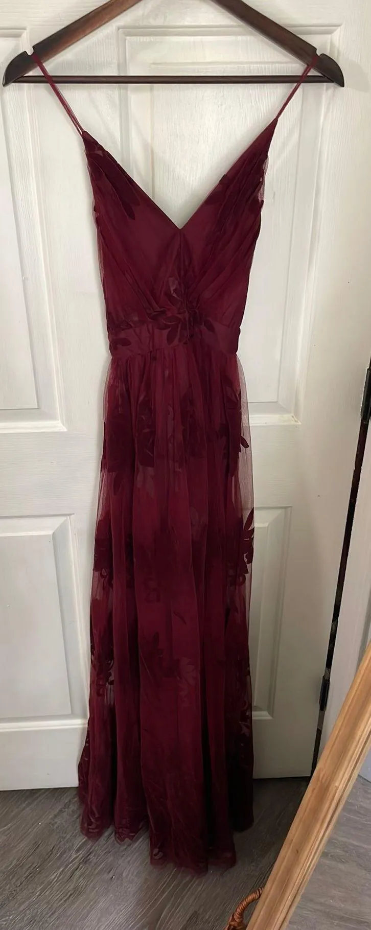 Windsor Burgundy Velvet Dress - Image 4