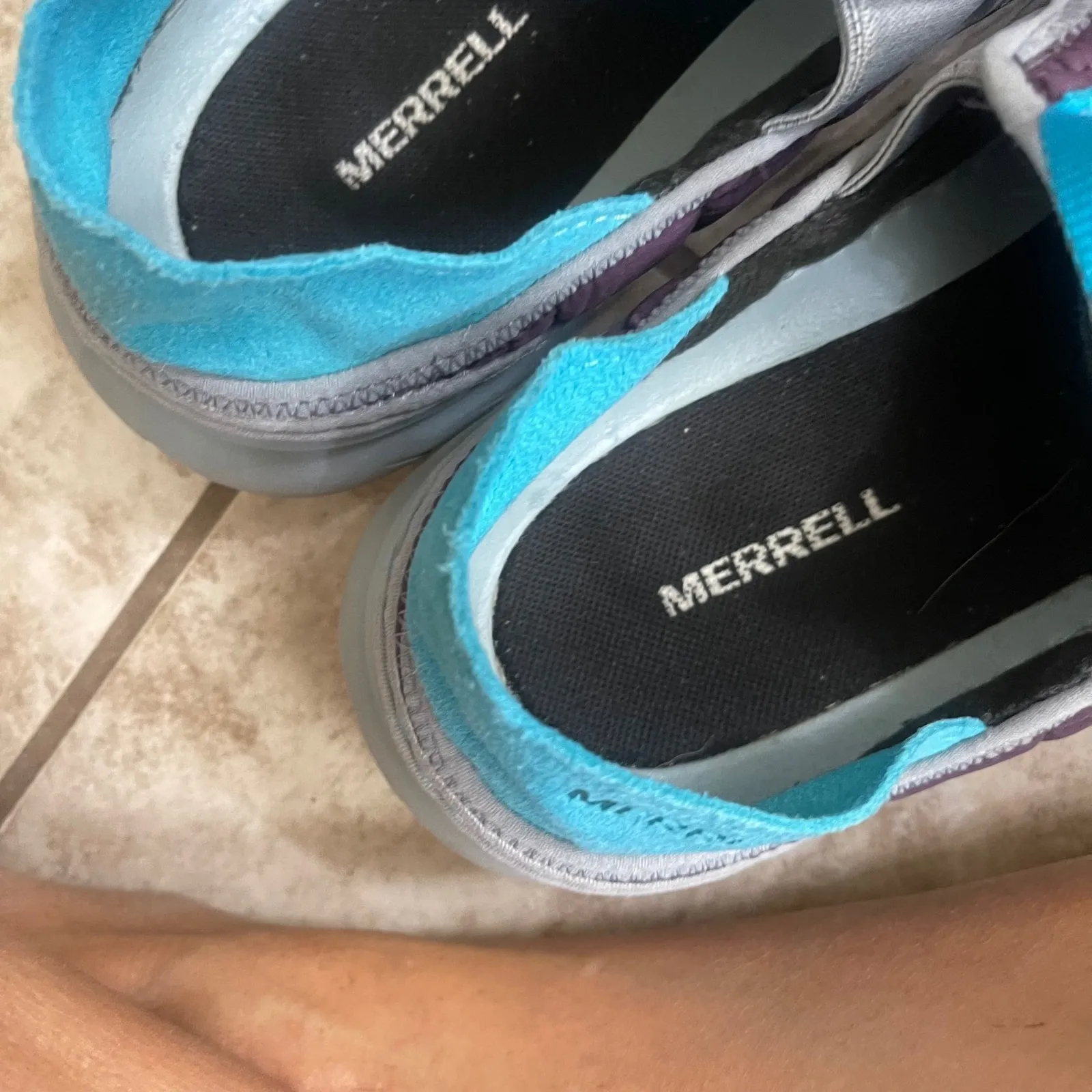 Merrell Women's Sz 11 hut moc moccasin Purple Quilted Comfort Slip On Shoes - Image 5