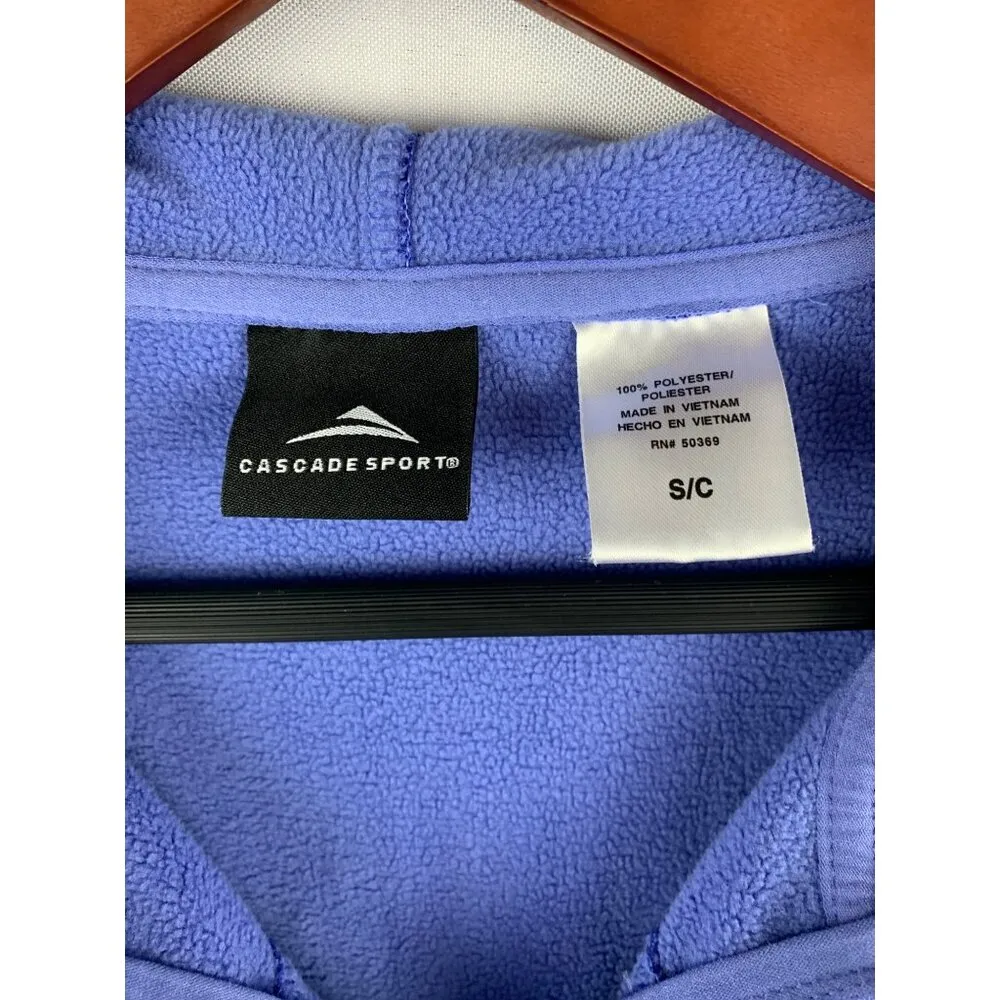 Cascade Sport Womens S Blue Pullover Fleece Jacket Swirl Print Polyester - Image 5