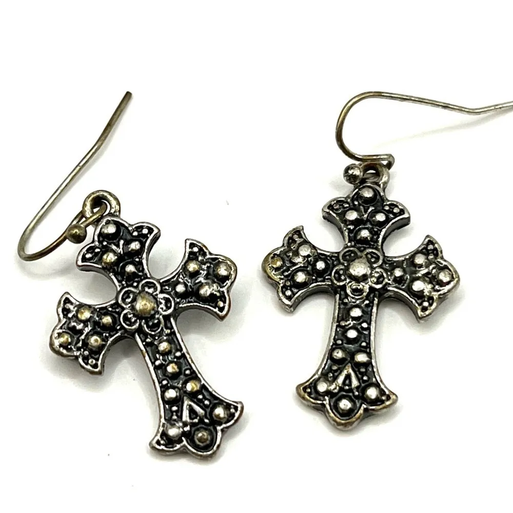 Earring Lot Western Pierced Earrings 6 Pairs. Southwest Cowgirl Fun Silver Tone - Image 6