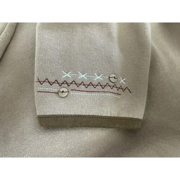 Vintage Bobbie Brooks Sweatshirt Women’s L Brown Grandmacore Fall Leaves Sweater Size L - Image 7