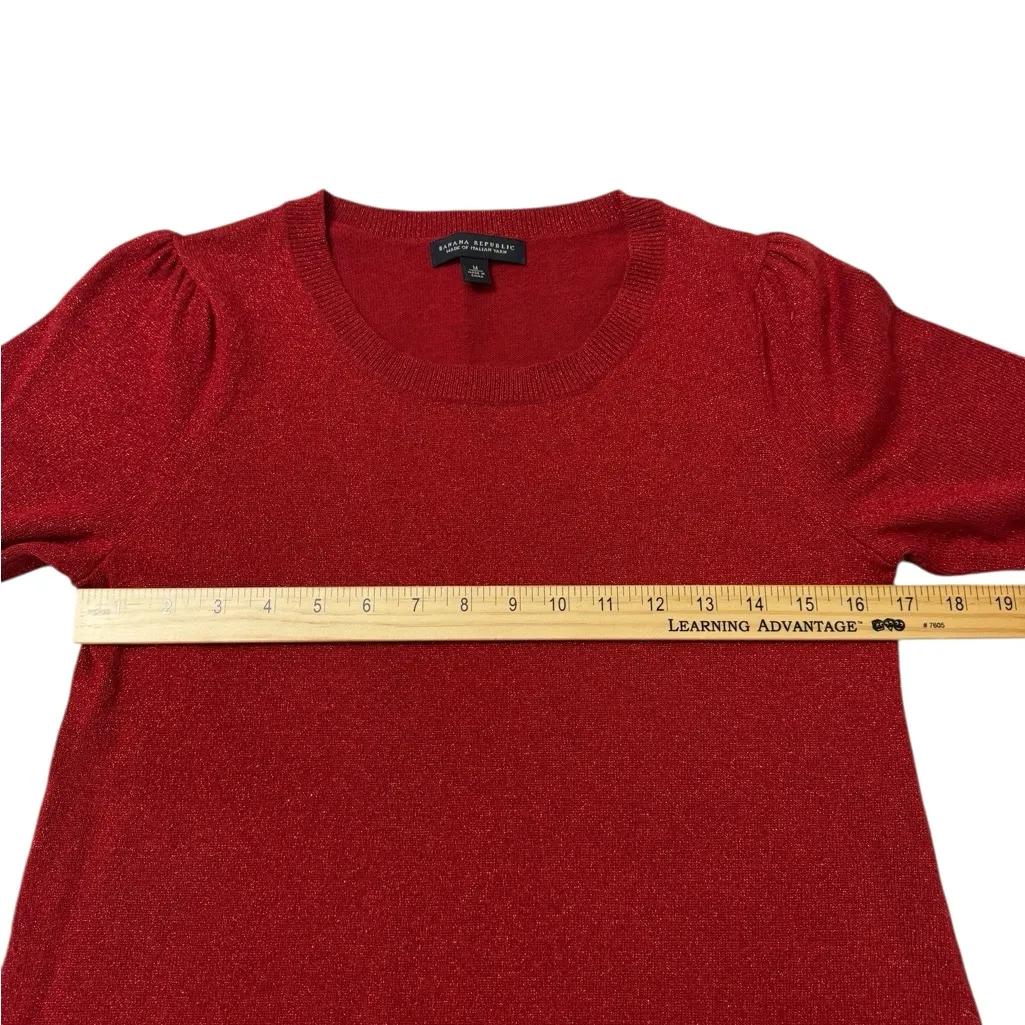 Banana Republic Red Sweater Dress – Italian Yarn, 40% Wool - Image 7