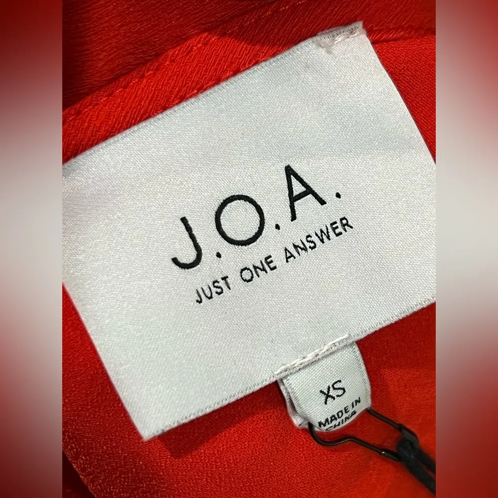 J.O.A Jennessa Red Ruffled Wrap Dress size Xsmall
NWT - Image 7