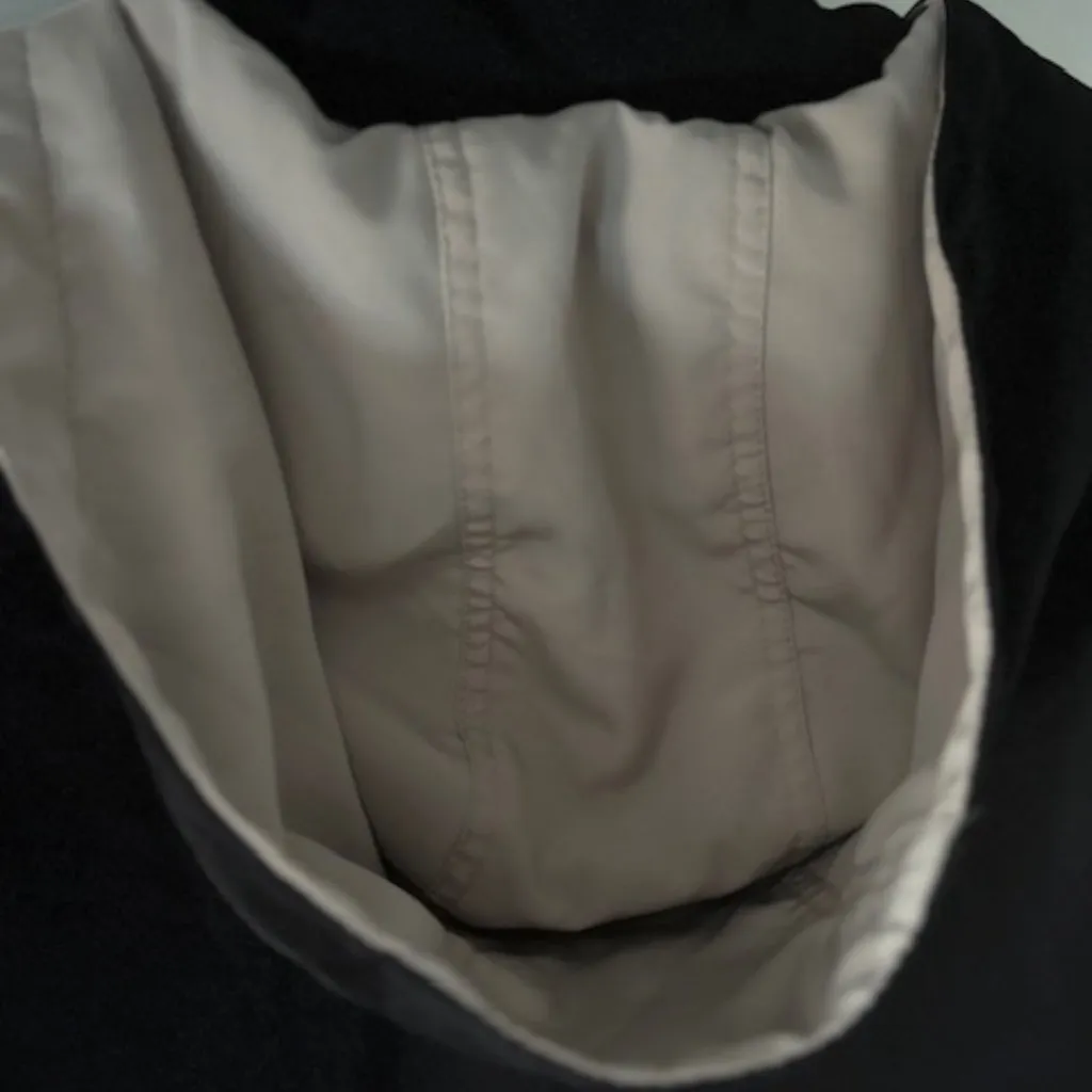 Nautica Rain Coat Jacket Women 1X Pockets Zip Black Tan Neutral Hood Mock Neck - Image 10