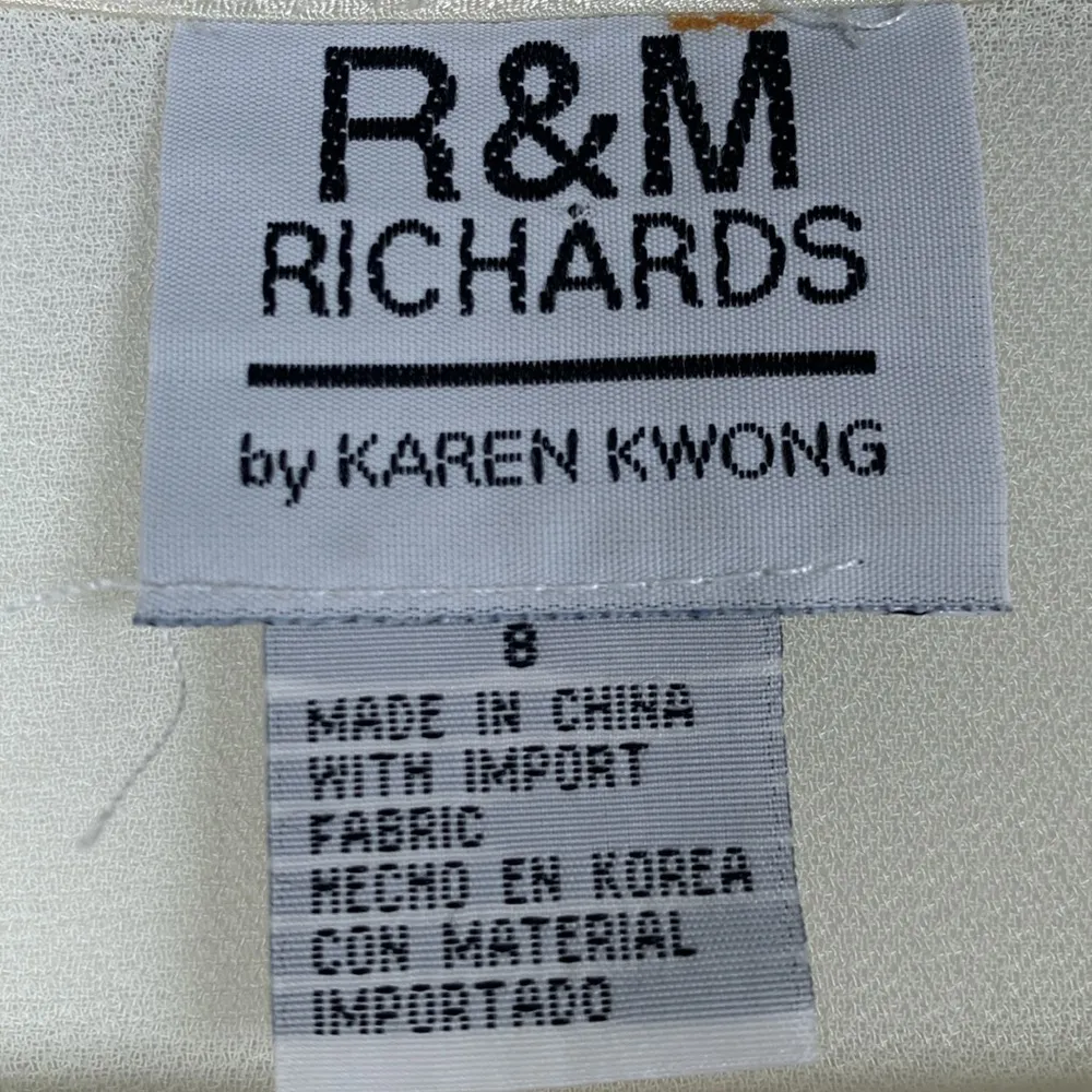 R&M Richard’s by Karen Kwong Ivory Mother of the Bride Dress w/ Coverall Size 8 - Image 4