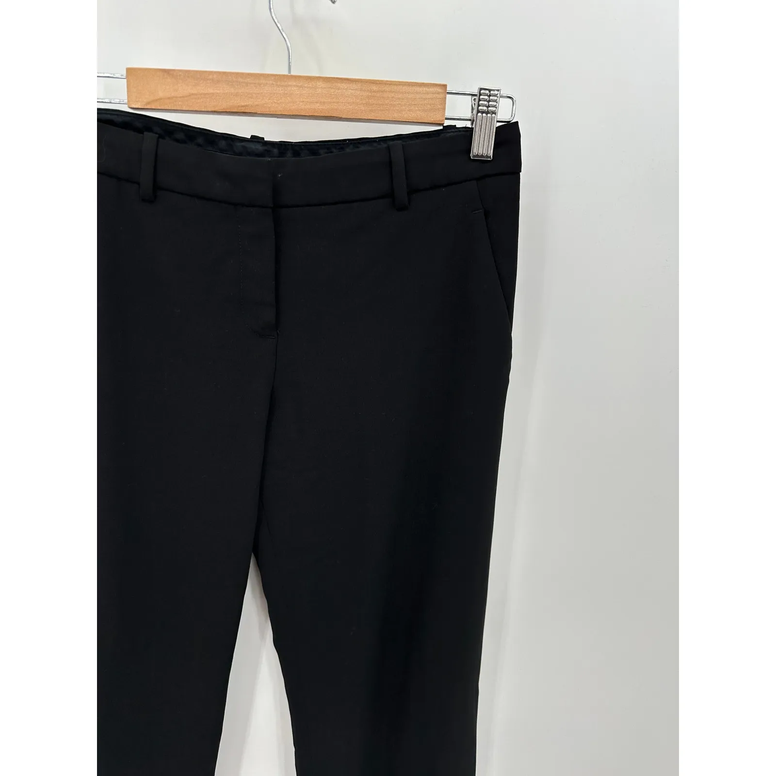 Theory Womens Black Dress Pants Size 6‎ Virgin Wool Blend Career Slacks Trousers - Image 2